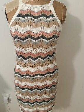 Sleeveless Crochet Dress Large